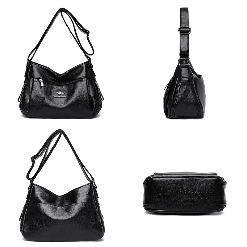 hot large capacity soft leather shouder bags for women 2021 new luxury ladies crossbody bag brand designer high quality handbags free global shipping