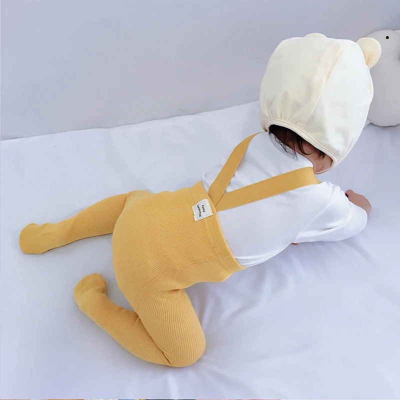 Дышащие Детские подтяжки колготки весна-осень милые однотонные Обтягивающие