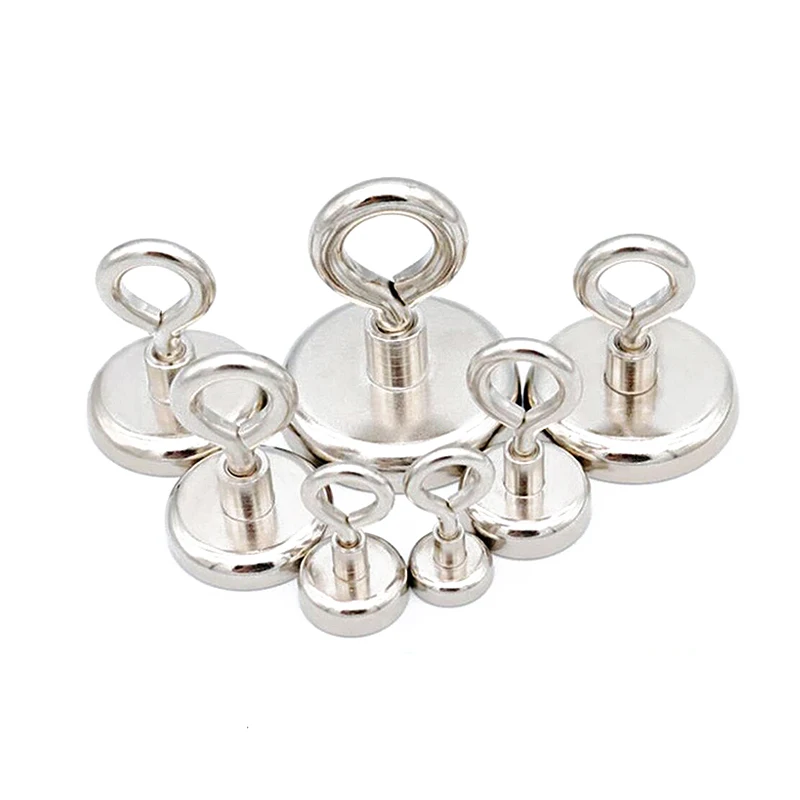 1Pc Strong Neodymium Magnet Pot Fishing Salvage Magnets Sea Round Super Powerful Magnetic Hook Heavy Duty Searcher | Обустройство