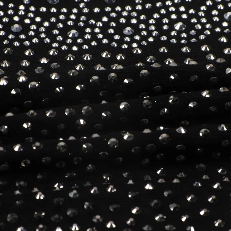 

NEW Summer Diamonds Black Mesh Perspective Mini Dress Women Sexy O-neck Bodycon Dress Elegant Night Club Party Dresses Plus Size