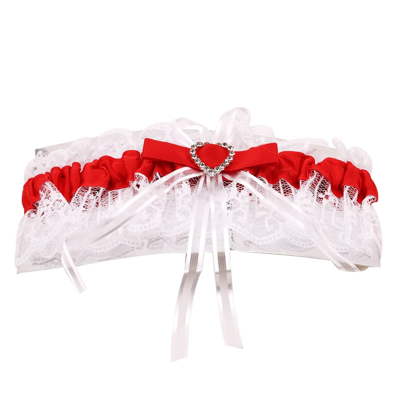 

Элегантная женская кружевная сетчатая бантов rhinеstone с широкой пикантные чулок Стразы Кружевные Подвязки для невесты вечерние свадебные но...