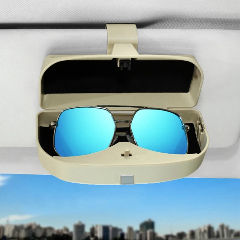 

Футляр для солнцезащитных очков, многофункциональный автомобильный солнцезащитный козырек, фоторамка для очков, чехол для хранения докуме...