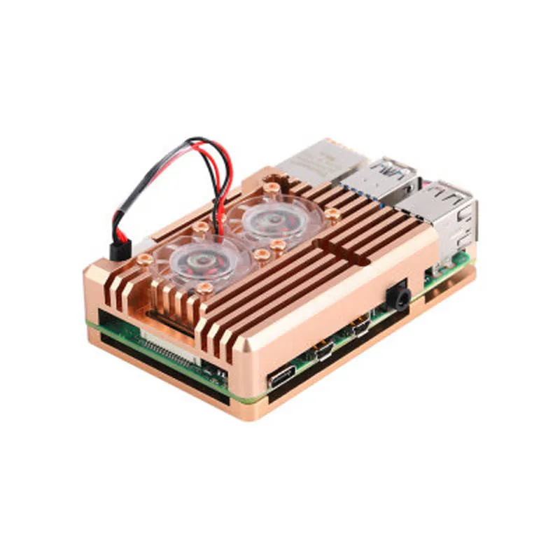 Dual Fans Raspberry Pi 4 Model B/3B+/3B Color Aluminum Metal Case with Super Two Cooling Fan +Heat Sinks for 4/3 | Компьютеры и офис