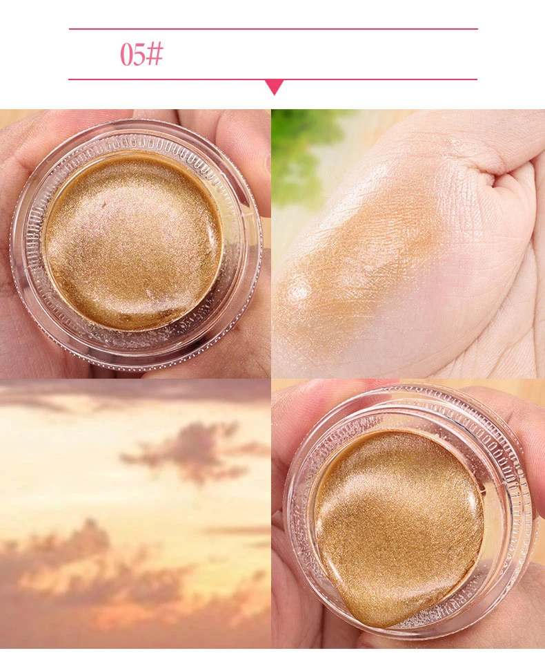 Жидкий хайлайтер Shimmer Glow Illuminator макияж Highlight Shine коричневый Осветляющий Желейный гель для лица крем с высокой зажигалкой