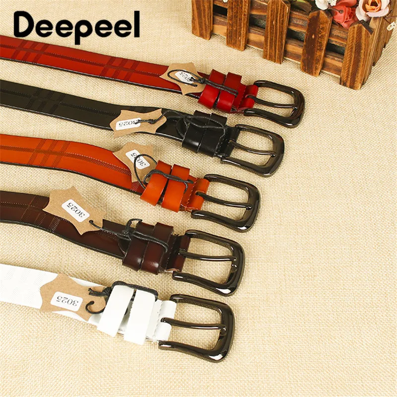 Deepeel 1 шт. 2*100-125 см модная Пряжка из сплава второй слой кожаный женский ремень
