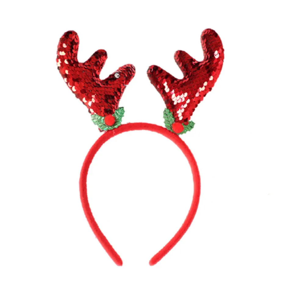 Новогодняя повязка на голову с оленями и Сантой|Рождественские повязки| |