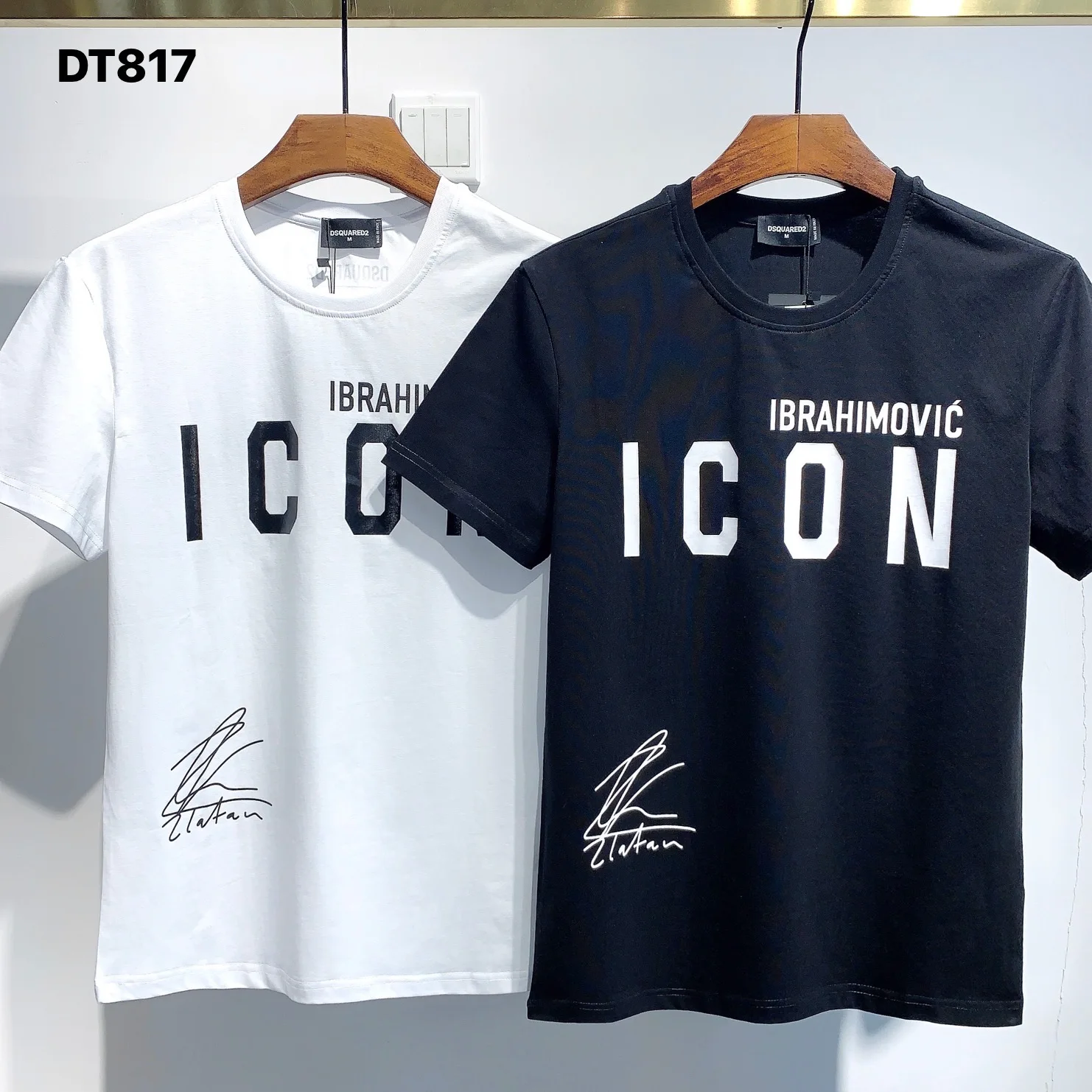 

2021 Original DSQUARED2 Design Men's Highstreet Trend Brand T-shirt Summer Short Sleeve Top Icon Printing Clothing Shirts