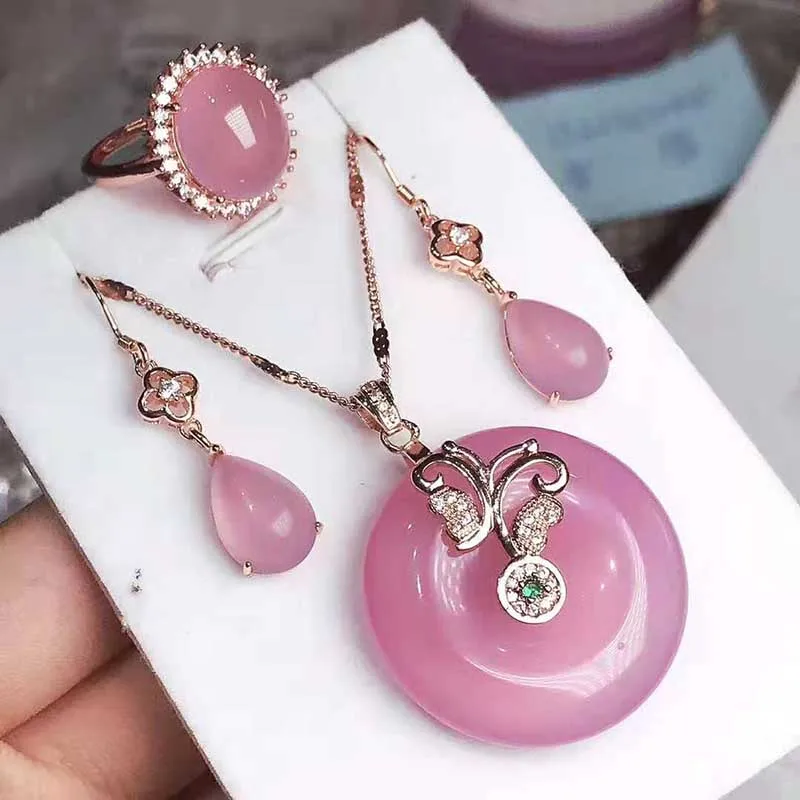 S925 чистое серебро натуральный порошок фиолетовый нефрит безопасности серьга с