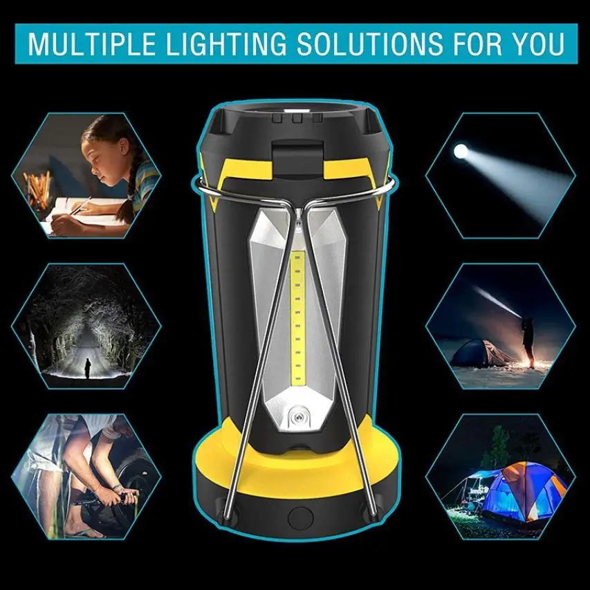 

Outdoor multifunctional LED tool light COB flashlight USB charging hook car maintenance work light camping light