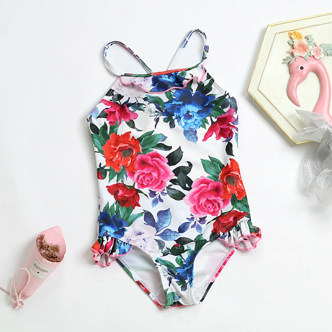 

2-7 Year Kids Outdoor Girl Swimsuit High Quality Kids Girl Bikini Set Swimwear Swimming Suit For Children Teens