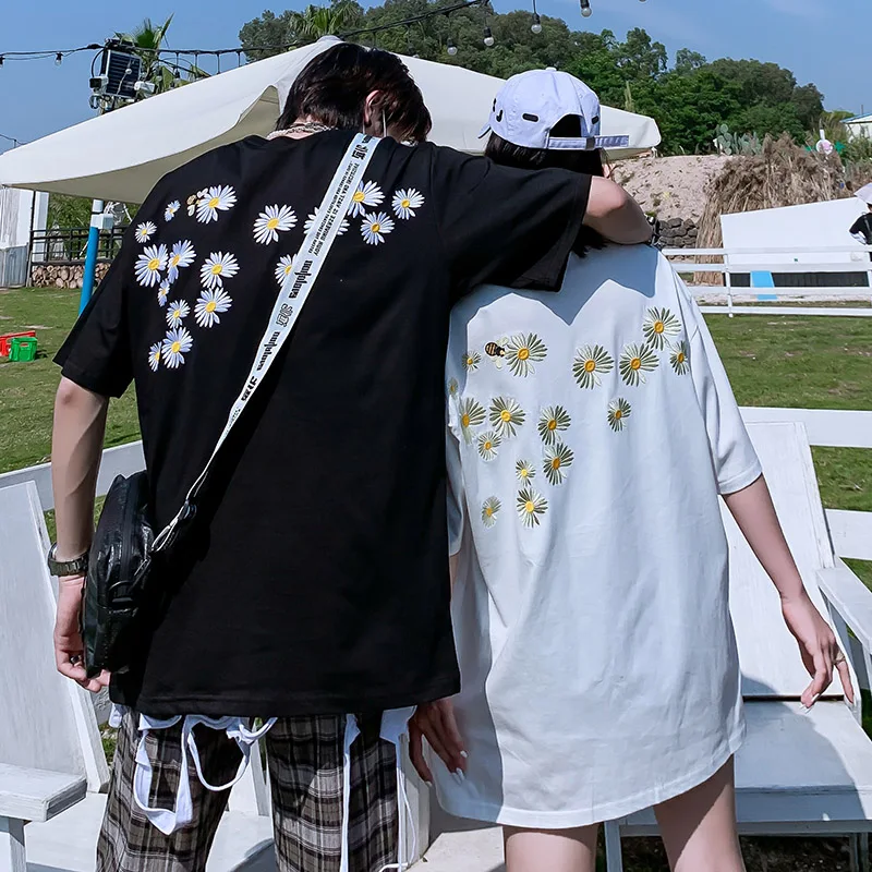 Прямая поставка Мужская футболка с коротким рукавом для пары большой размер 2020