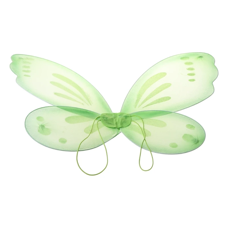 

Little Girl Elf Costume Set Neon Green Tutu Dress Fairy Wand Cosplay Party Y3NE