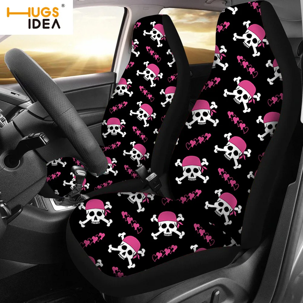 HUGSIDEA крутой чехол с рисунком черепа и листьев для автомобиля Модный из