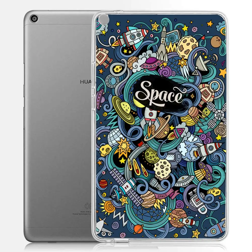 Мягкий TPU чехол для huawei MediaPad T3 10 9 6 'ɺGS-W09 AGS-L09 AGS-L03 роспись печать силиконовый