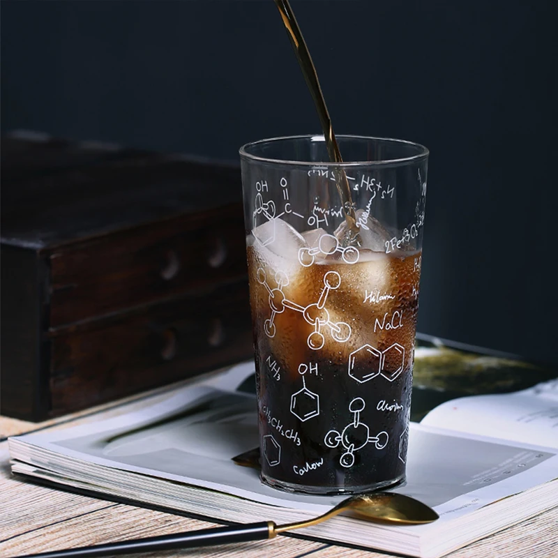 SENDIAN High-temperature Resistant Large-capacity Glass Water Cup With Printing Straw 2021 Office Home Kitchen Accessories | Дом и сад