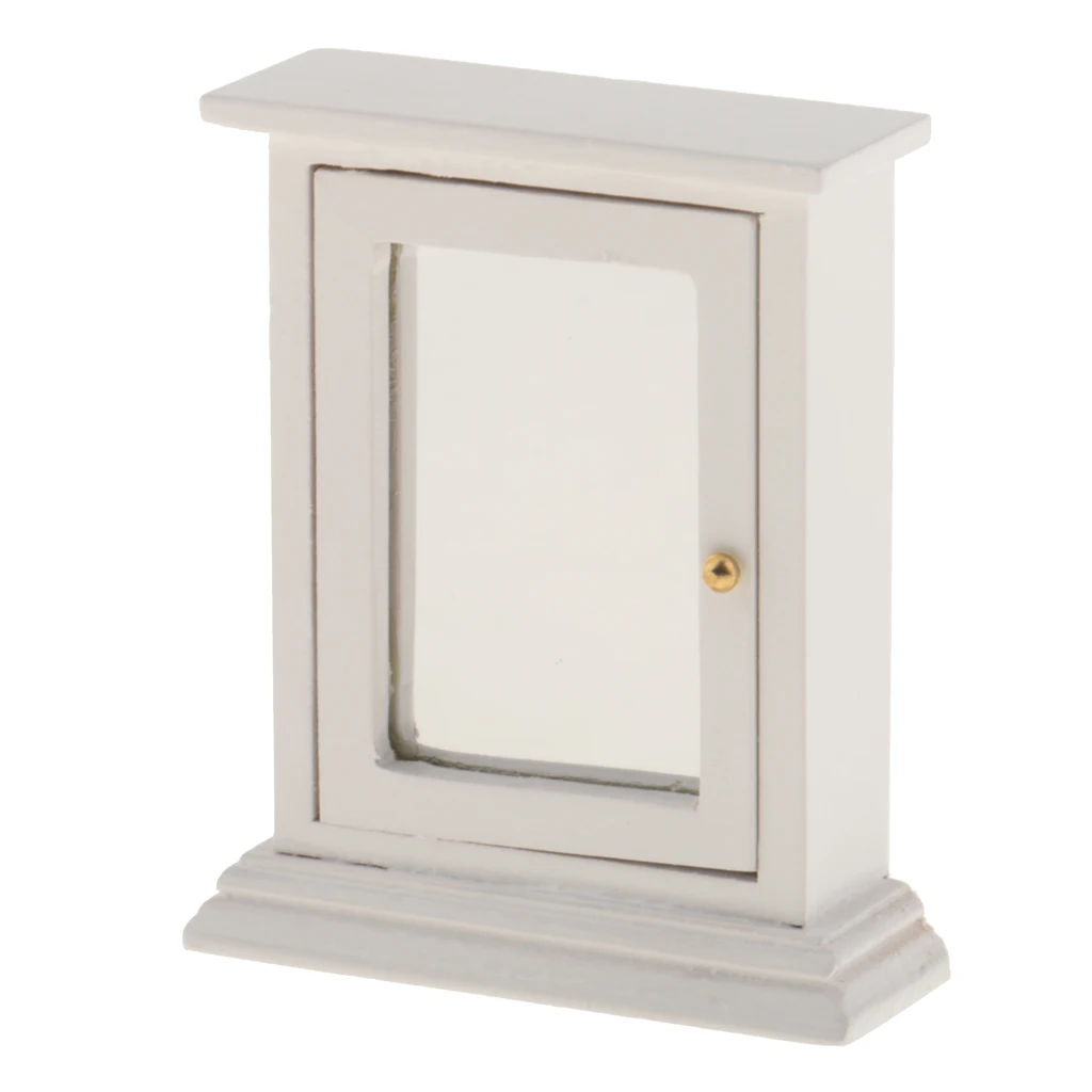 Белая зеркальная коробка миниатюры для кукольного домика 12 й кукольный домик