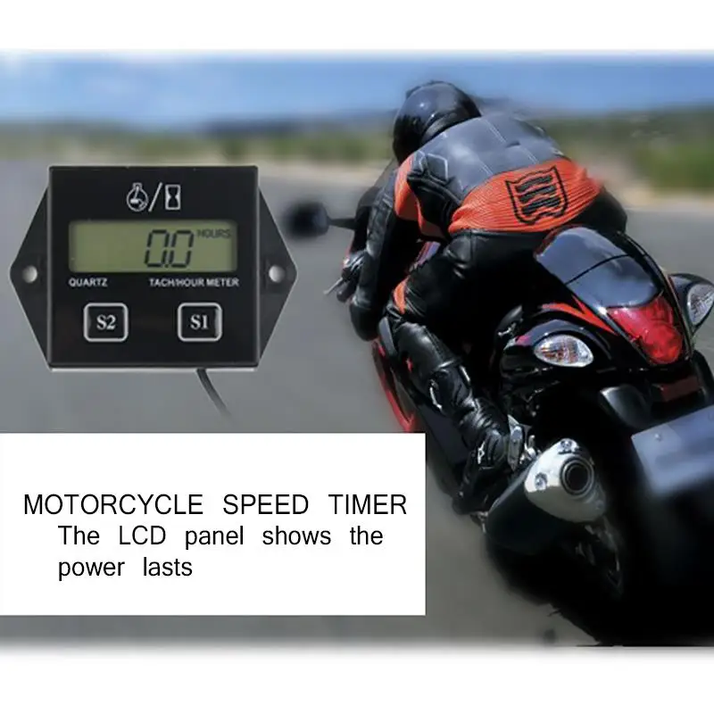 Motorcycle LCD Indicator Tachometer Panel Speedometer Dial Odometer Digital Display Fuel Meter Gauge Engine | Автомобили и