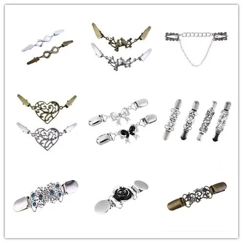 Кардиган Ретро зажим для свитера женщин филигранная задняя часть платья шали |