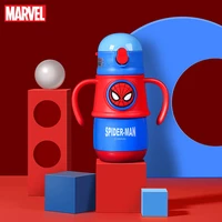 marvel childrens thermos cup spiderman with straws kindergarten drop proof water bottle students outdoor straight cups