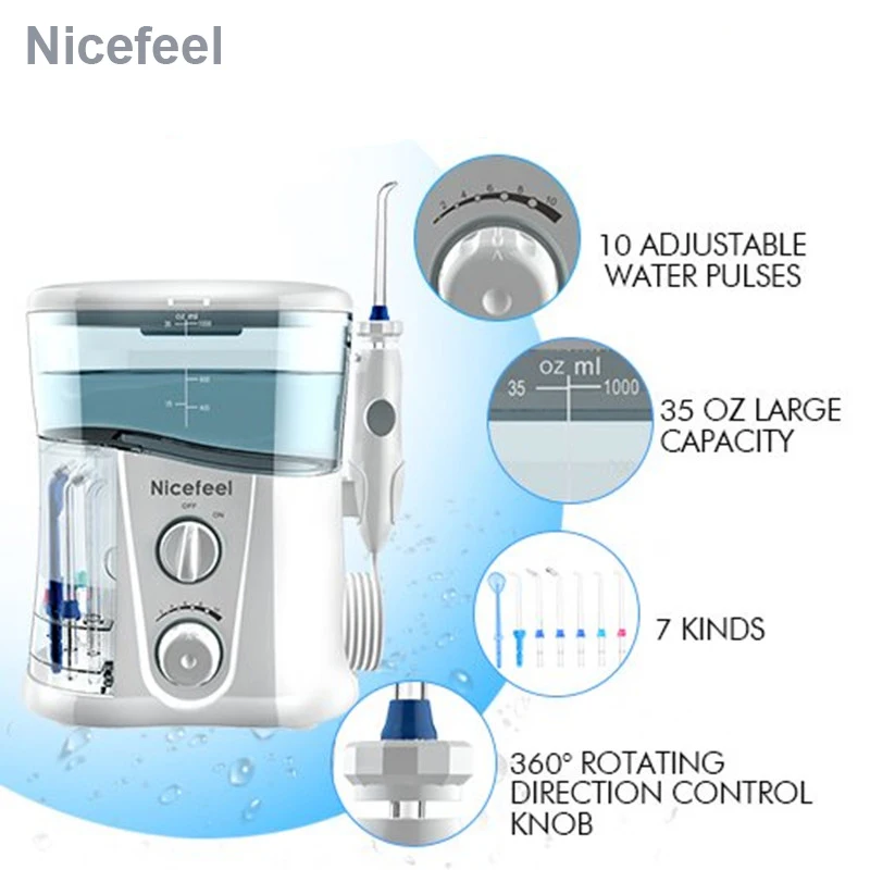 Электрический ирригатор для полости рта Nicefeel 1000 мл уход за зубами