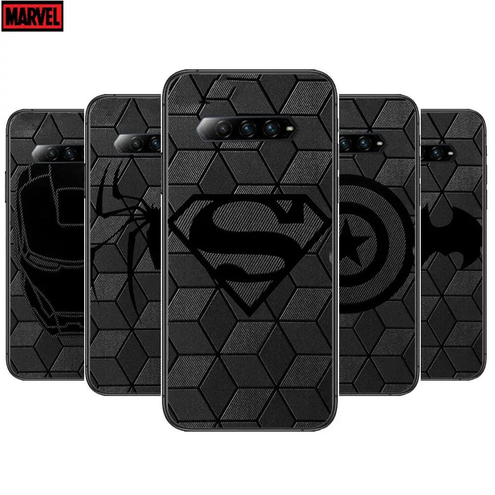

Dark Marvel Heroes Phone Case For xiaomi redmi Black Shark 4 Pro 2 3 3s Cases Helo Black Cover Silicone Back Prett mini cover fu