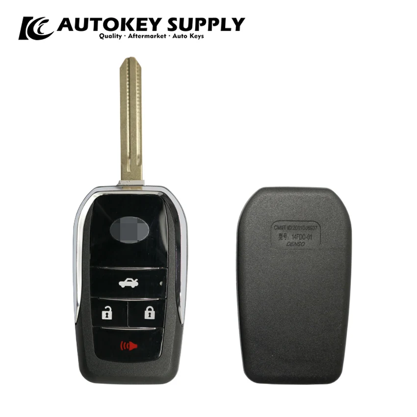 

3+1 Buttons Suitable for Toyota Camry RAV4 Reiz Vios Crown car straight remote control modified folding key shell AKTYF127