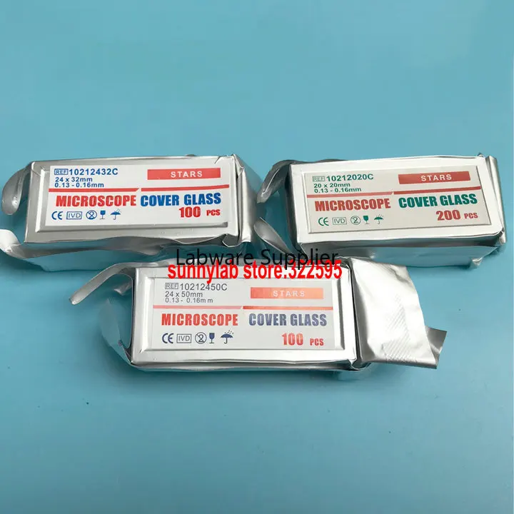 

Free shipping 100pcs/pack, 2packs/lot microscope cover glalss coverslip size 24*32mm 24*40mm 24*50mm 24*60mm