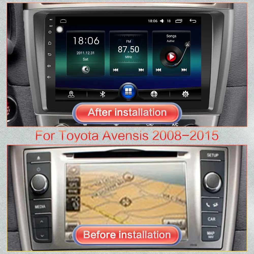 DSP 4 G Android 10 автомобильная навигация Радио Мультимедийный видеоплеер для Toyota Avensis