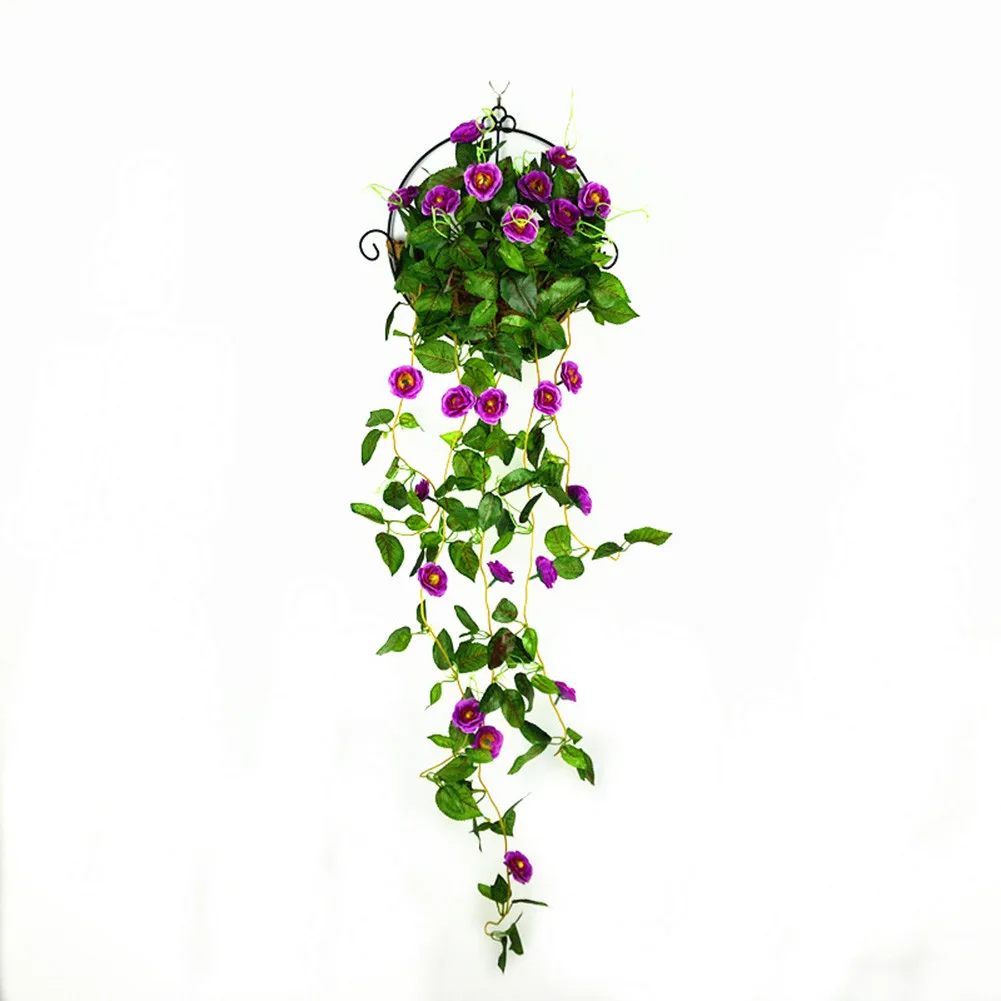 

1*Artificial Flower Ivy(not Including The Hanging Basket Rose Flowers Vine Plant Home Garden Decor In/Outdoor