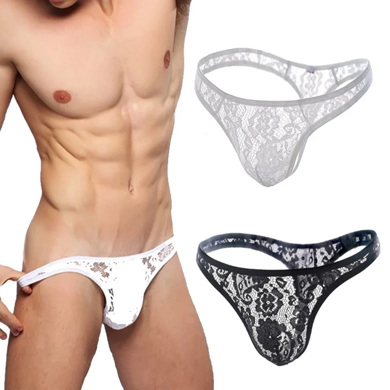 Новые мужские трусы одежда с карманом для брюк нижнее белье кружевные стринги