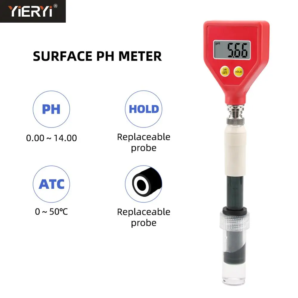 

Yieryi Professional Skin PH Tester For Beauty&Health Surface pH Checker for Soil,Leather, Paper, Emulsion