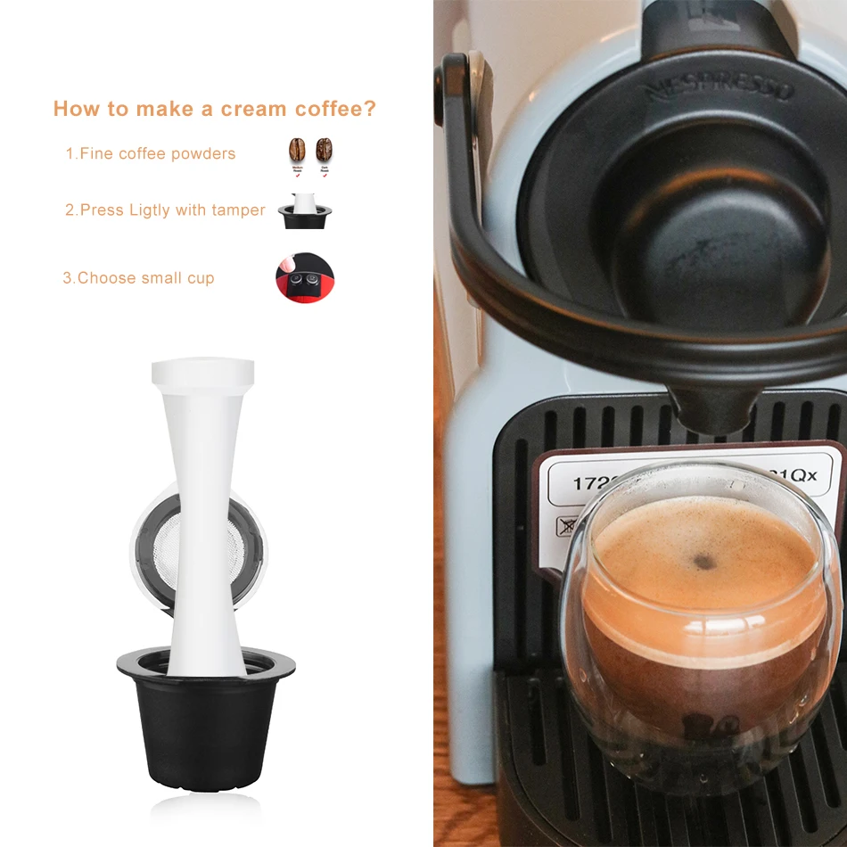 Многоразовые кофейные капсулы iCafilas Nespresso с пластиковым фильтром подарок на день