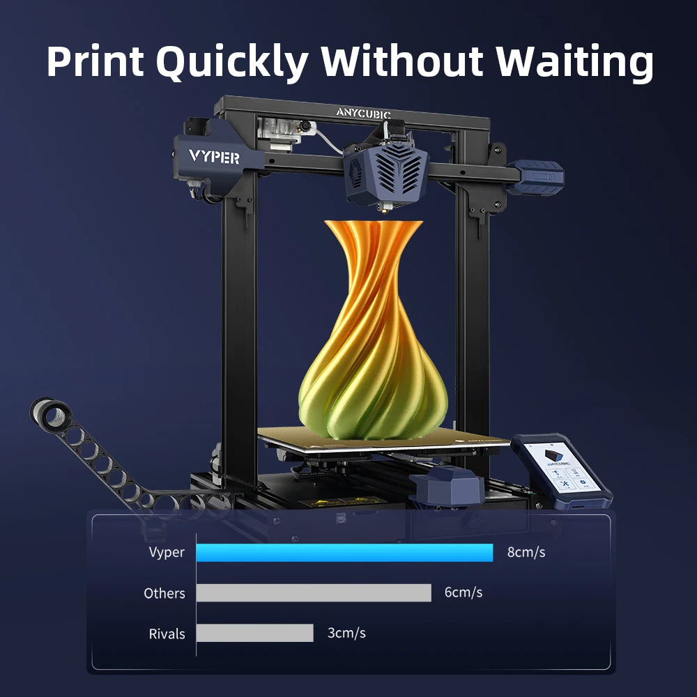 3D принтер ANYCUBIC Vyper новейший автоматический Выравнивающий FDM 3D-принтер с размером
