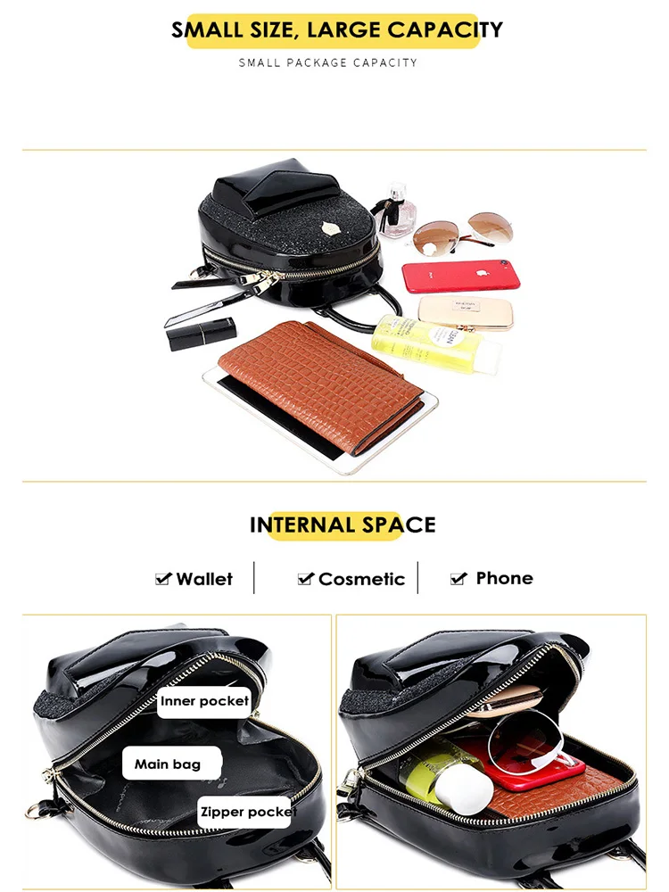 FULANPERS мелкие блестки рюкзаки для женщин 2020 дизайнерский черный женский рюкзак