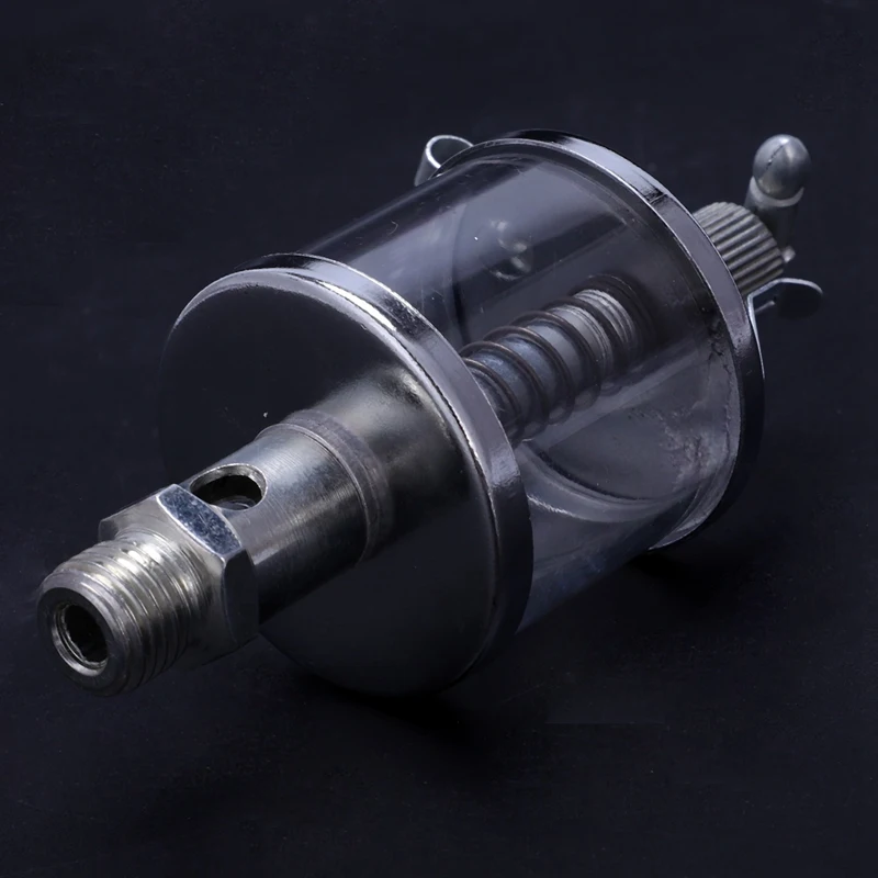 2X 50mL Engine Machine Lubricator Oil Gravity Drip Feed Oiler Clear+Silver | Автомобили и мотоциклы