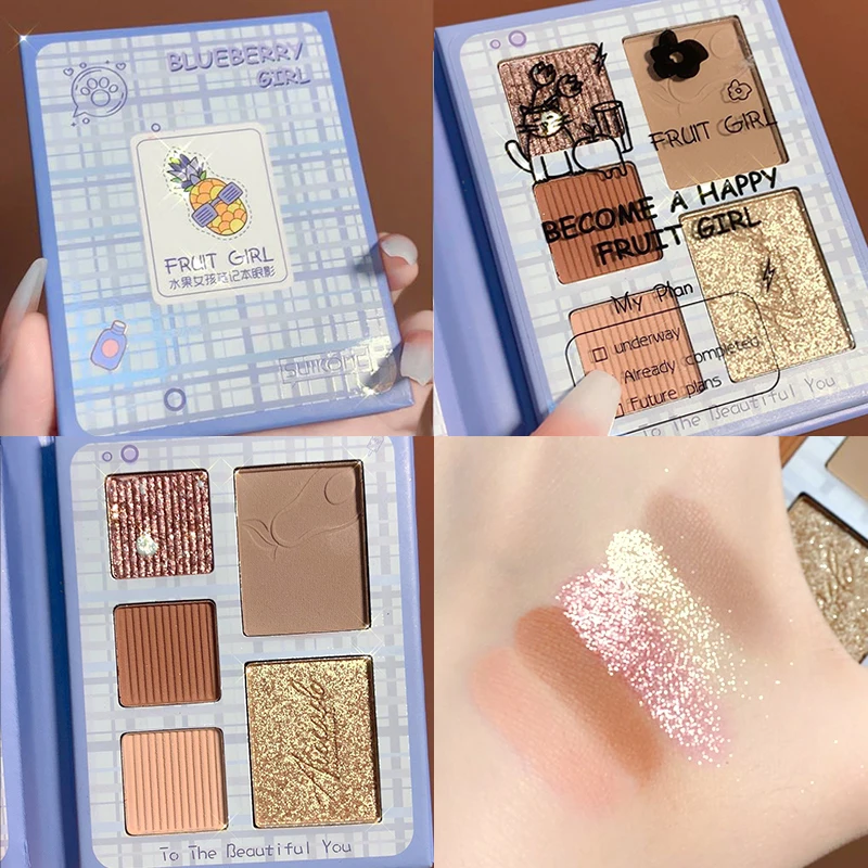 5 цветов Палитра теней для век блестящие матовые мерцающие тени стойкие