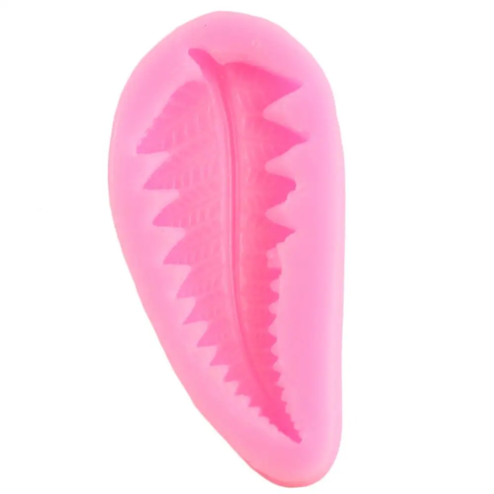 Блестящие брелоки в виде листьев папоротника силиконовая форма брелок для