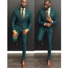 Зеленые мужские свадебные костюмы, одежда для жениха, смокинги, лучшие мужские костюмы, деловые костюмы, платья для выпускного вечера, прикольные блиндеры, 2 шт. (пиджак + брюки)