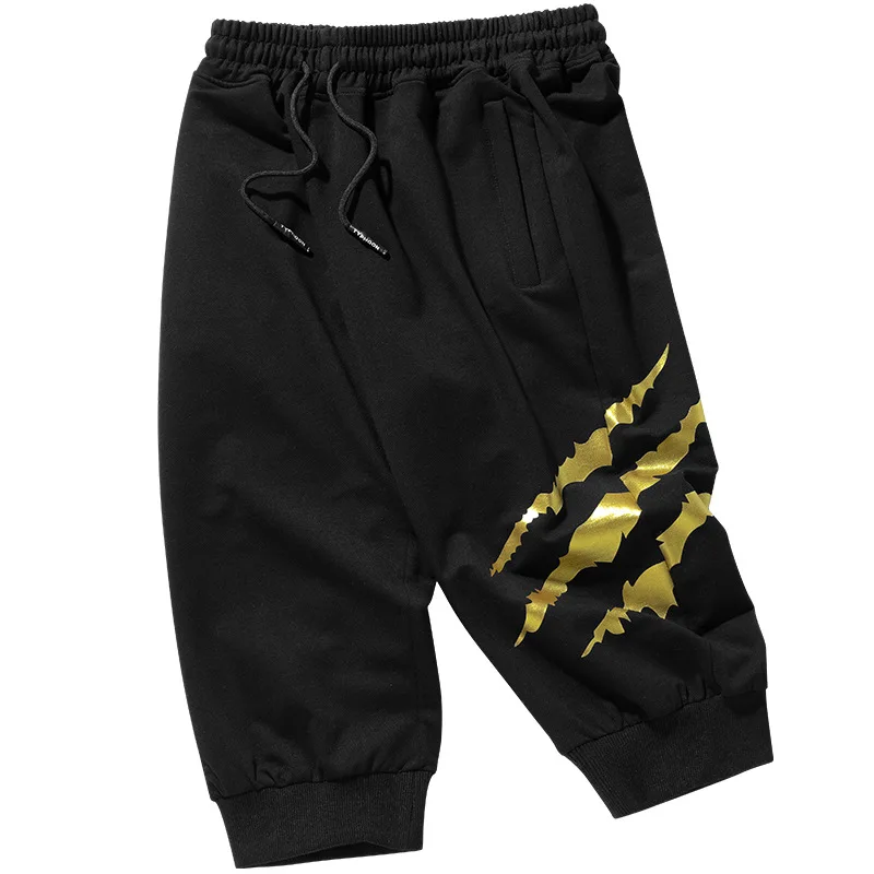 

Summer 2021 new men's fattening plus size knitted close up Capris