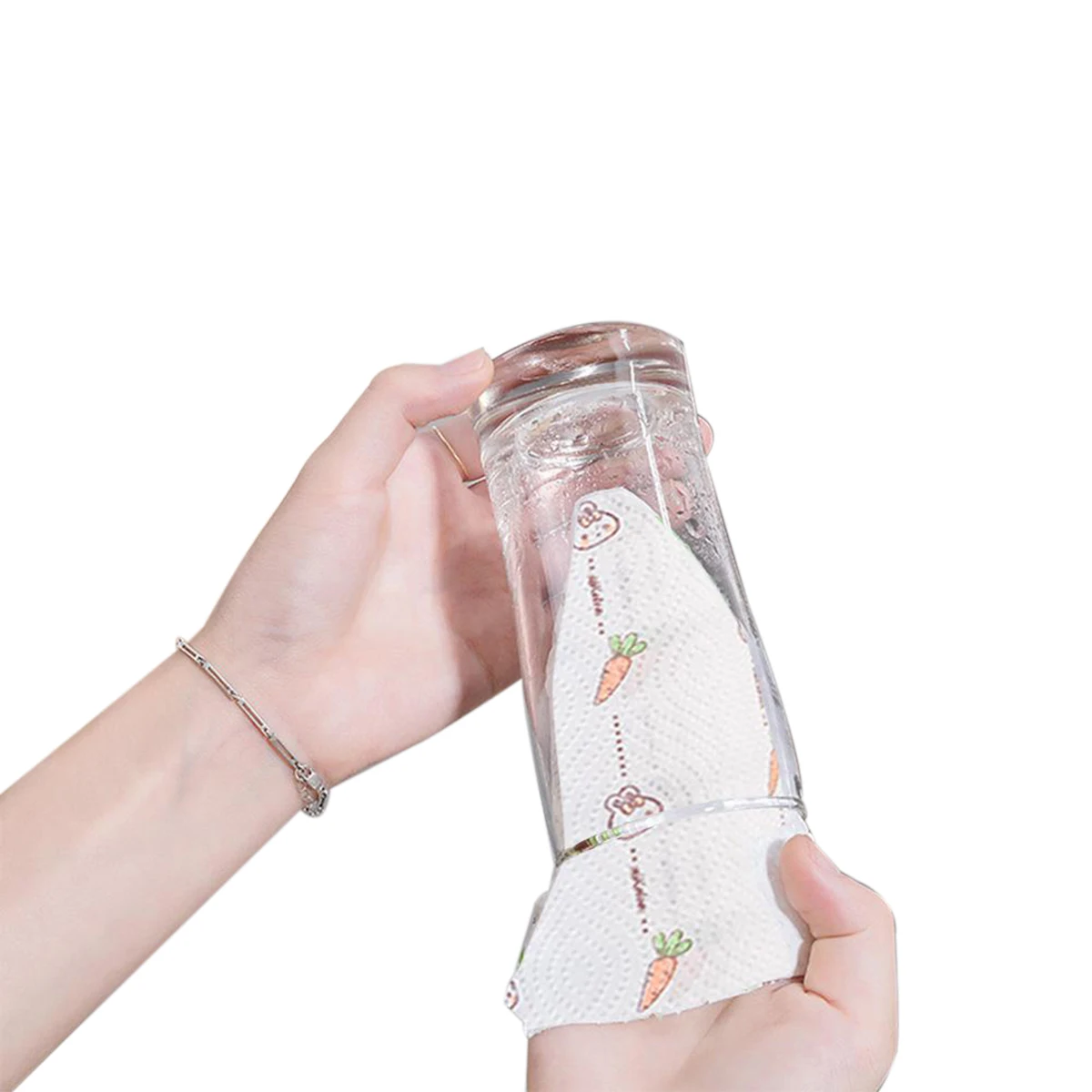 60 листов рулонной кухонной бумаги для мытья посуды печатная маслопоглощающая