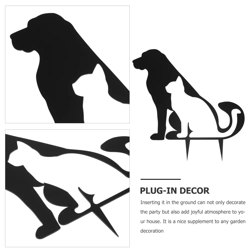 

1pc Delicate Garden Plug-in Decor Yard Ornament Garden Decoration (Black)