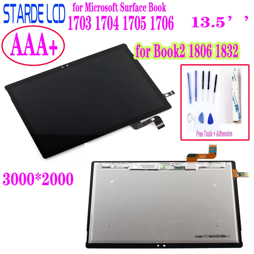 STARDE LCD  Microsoft Surface Book1 Book 1 1703 1704 1705 1706 Book2 1806 1832 LCD 