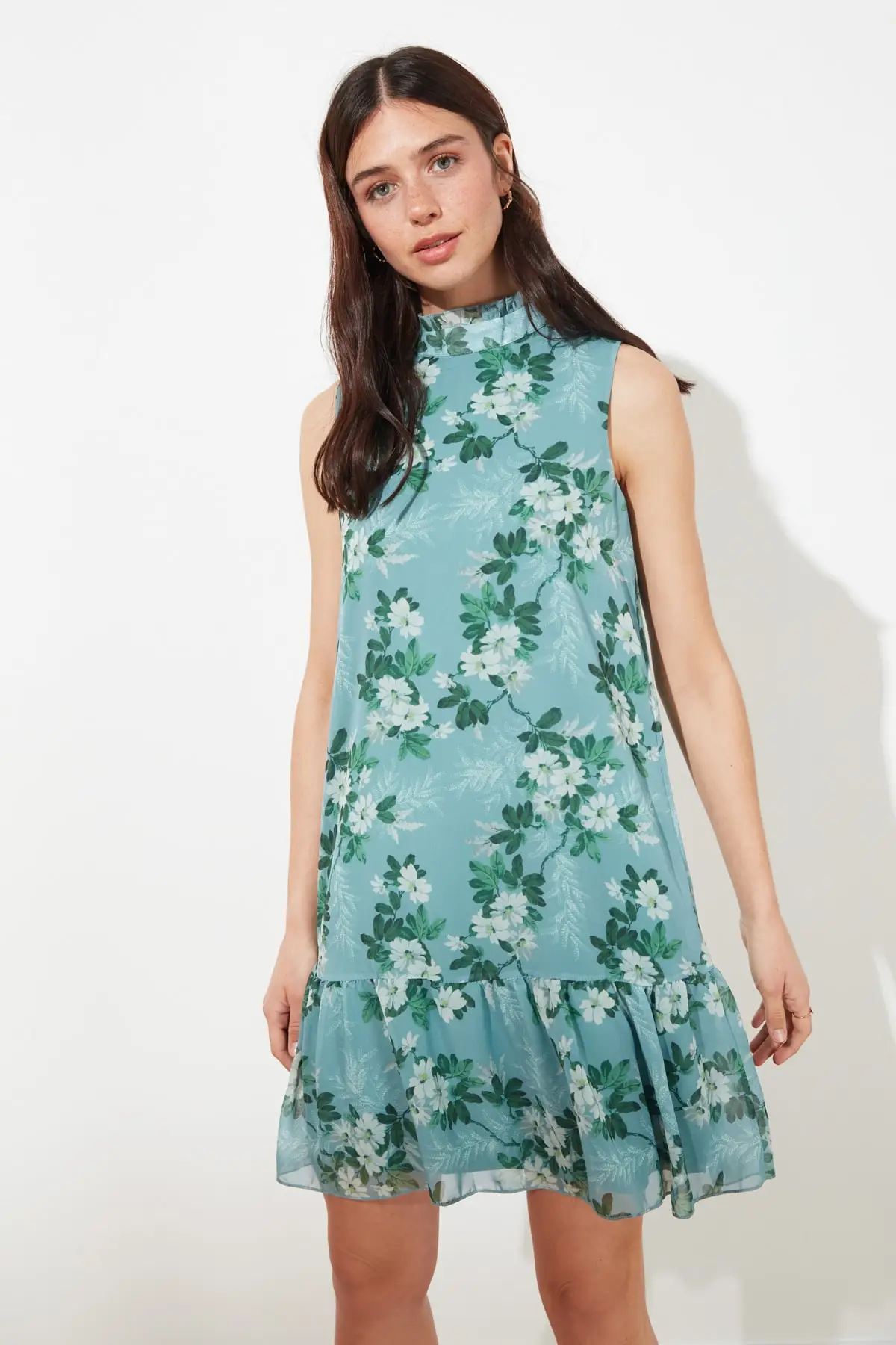 Модное разноцветное платье с оборками TWOSS19XO0044|Женские платья| |