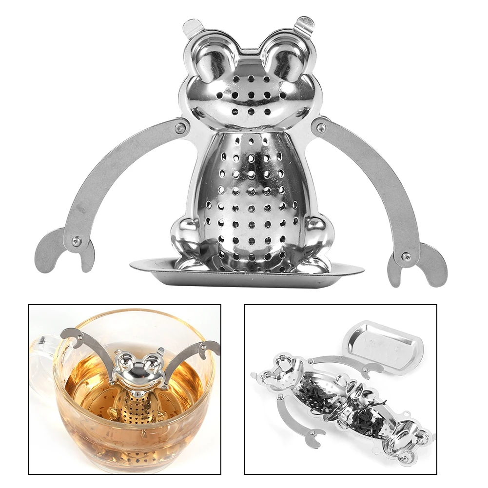 Ситечко для чая в форме лягушки из нержавеющей стали 1 шт.|Чайные ситечки| |