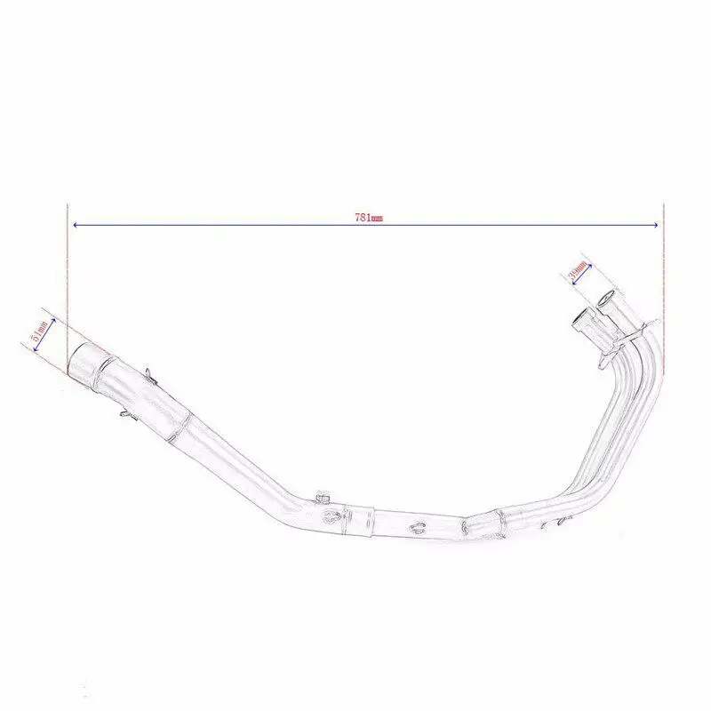 Motorcycle Middle Pipe Full System Modified Exhaust Slip-On for Yamaha MT03 MT-03 YZF R3 R25 YZF-R3 Accessories | Автомобили и