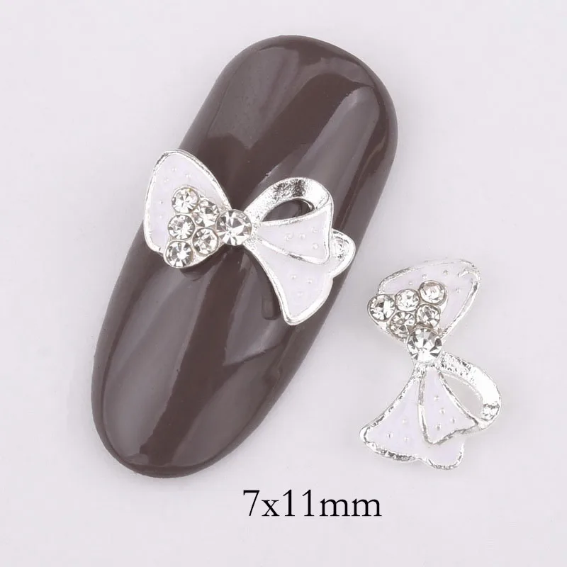 10 шт./пакет 3d для художественного оформления ногтей галстук бабочка золотого и