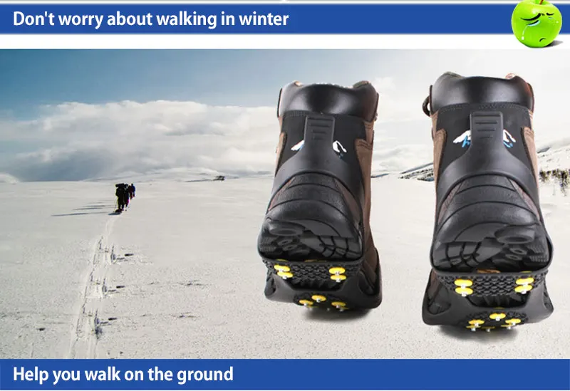 Уличная нескользящая обувь с 10 зубьями и шипами для подледной рыбалки | Спорт