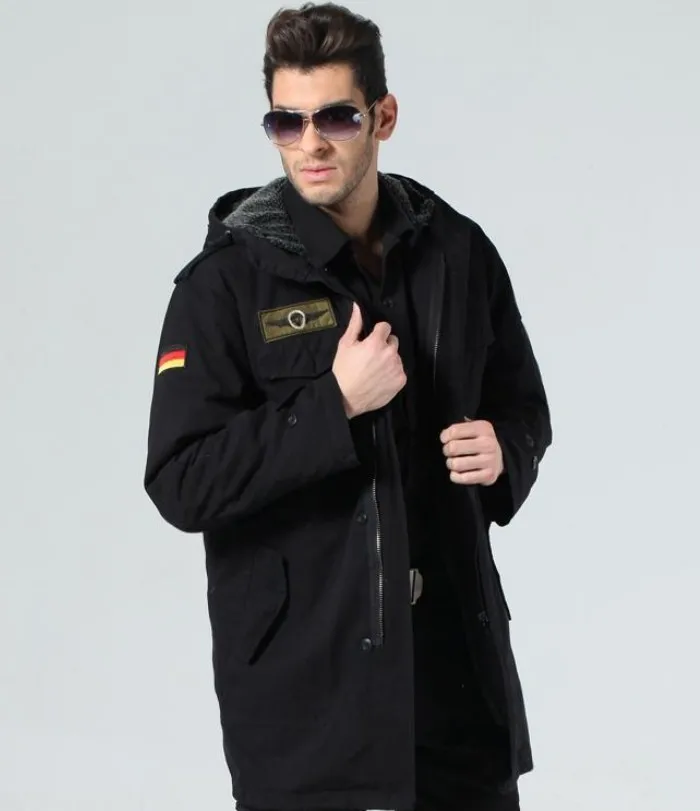 Куртка мужская зимняя хлопковая с капюшоном и флисовой подкладкой | Спорт