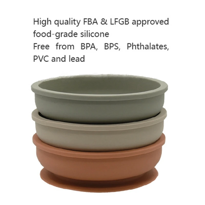 

Baby Non-Slip Learning Feeding Bowl Food Grade Silicone Plate Suction Bowl Dish