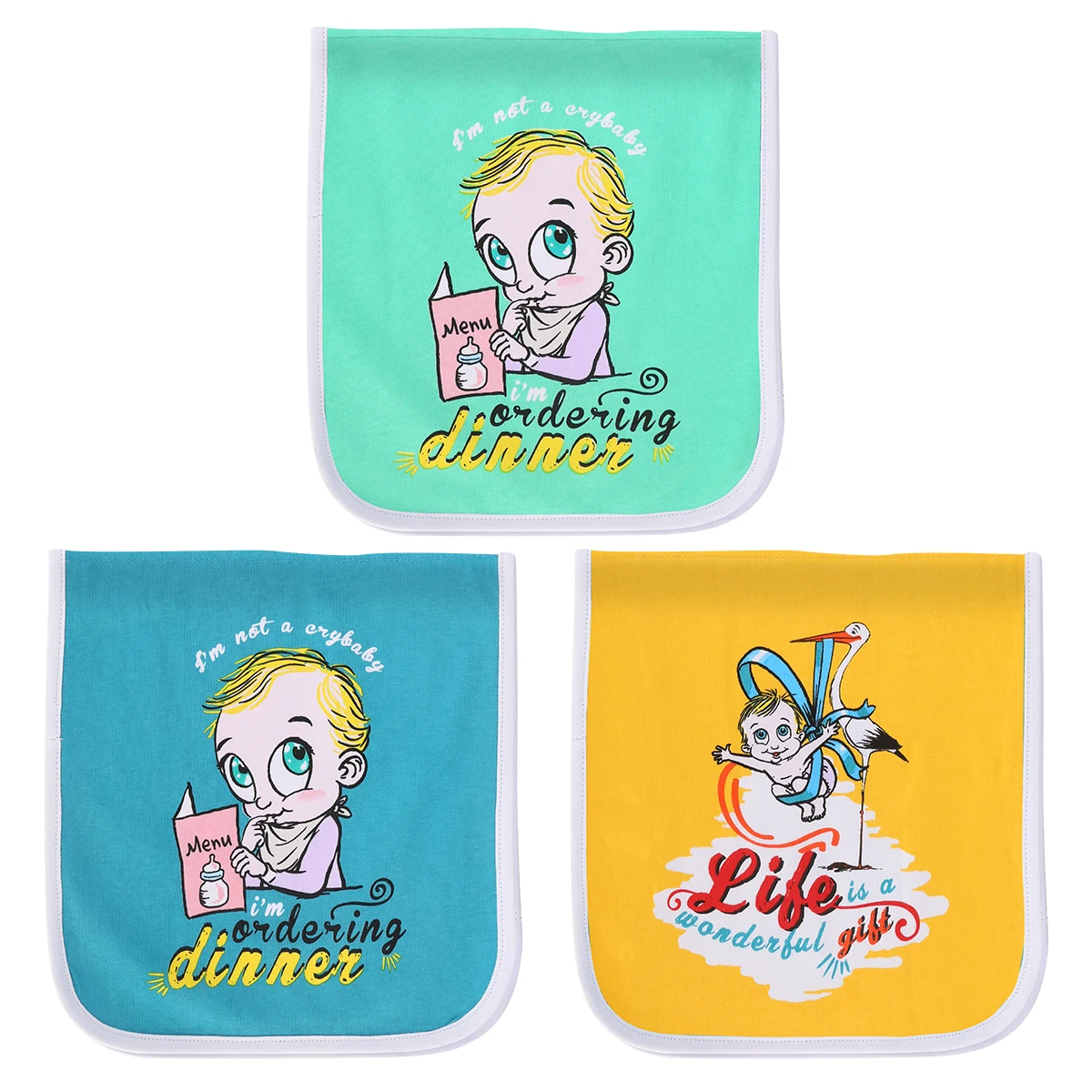 

100% органические хлопковые нагрудники детская Отрыжка Одежда для новорожденных мягкие и абсорбирующие полотенца Слюнявчики для новорожден...